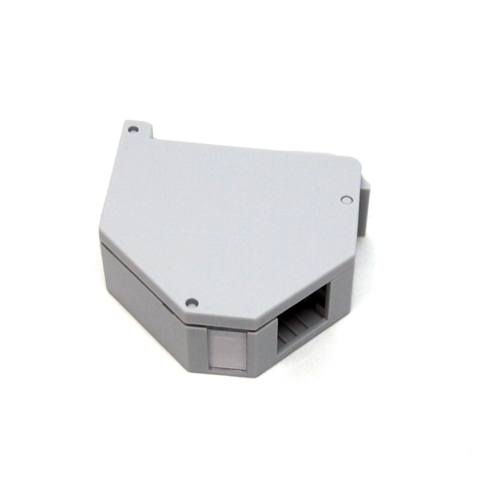 Beek DIN-Ray için Keystone Muhafazası, 1 x Keystone için DIN-Ray Adaptörü, Etiket bölümü, Topraklama yayı, Yan kapak&lt;br&gt;Beek Keystone Housing for DIN-Rail mounting, DIN-Rail adapter for 1 x Keystone,  Labeling field, Earthing spring, Side cover