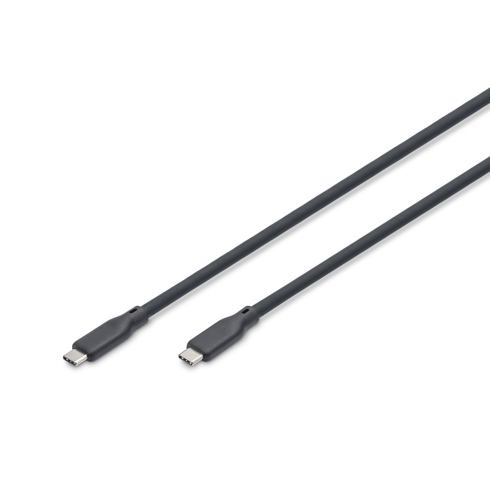 Digitus USB Silikon Bağlantı Kablosu, USB 20Gbps, USB 3.2 Gen1, 5G, 100W, 4K, 2 metre, siyah renk&lt;br&gt;Digitus USB Silicone Cable, USB 20Gbps, USB-C - USB-C 2m, USB 3.2 Gen1, 5G, 100W, 4K, 2m, black