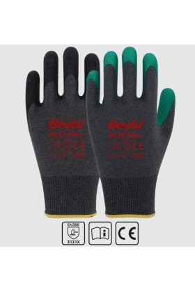 Beybi PL17 Flex Likralı İpten Örme Lateks Eldiven NO:10