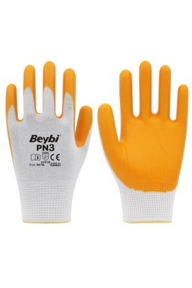 Ennalbur Beybi PN3 Nitril Sarı İş Eldiveni No:9 1 Çift