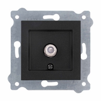 EXEN KAREL M.SİYAH UYDU PRİZİ (F KONNEKTÖR) ÇERÇEVESİZDİR 