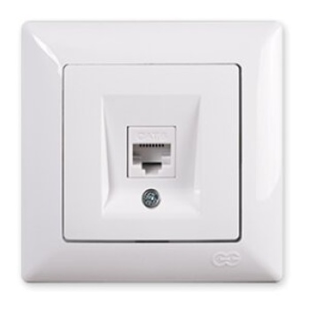 GÜNSAN EQONA FİLDİŞİ TEKLİ DATA PRİZ RJ45-CAT6 ÇERÇEVESİZDİR 