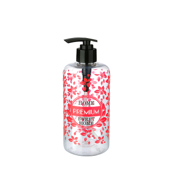 Şeffaf Sıvı Sabunluk Yuvarlak Plastik Pompalı 500 ML