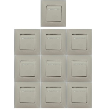 LEGRAND SALBEI ANAHTAR KREM 10 LU PAKET (ÇERÇEVELİ)
