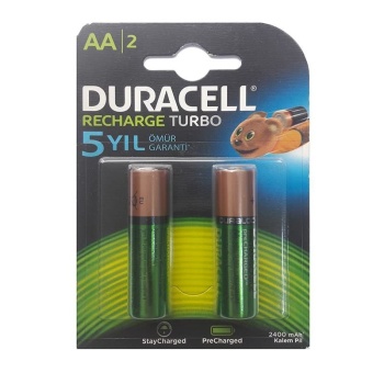Duracell Şarj Edilebilir Kalem Pil 2Lİ AA 2500 mAh