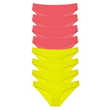 8 adet Süper Eko Set Likralı Kadın Slip Külot Sarı Fuşya