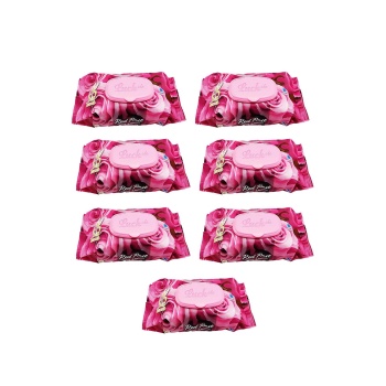 7 Paket Red Rose Islak Havlu Mendil 90 Adet Kapaklı Gül Kokulu