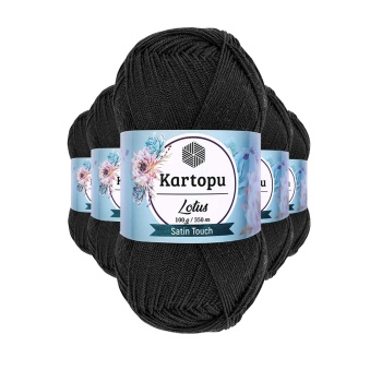 5 Adet Lotus Bikini Büstiyer Bluz Örgü İpi  K940 Siyah