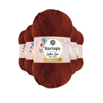 5 Adet Lotus Lux Bikini Büstiyer Bluz Simli Örgü İpi K834 Taba