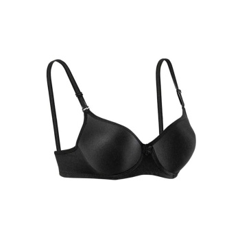 Silikonlu Desteksiz Telli Düz Boş Sütyen Siyah