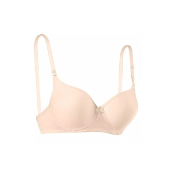 Silikonlu Desteksiz Telli Düz Boş Sütyen Ten