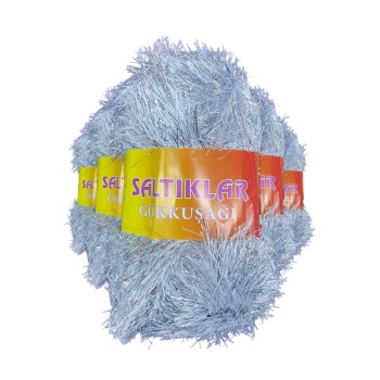 5 Adet Gökkuşağı El Örgü İpi Yünü GÜMÜŞ