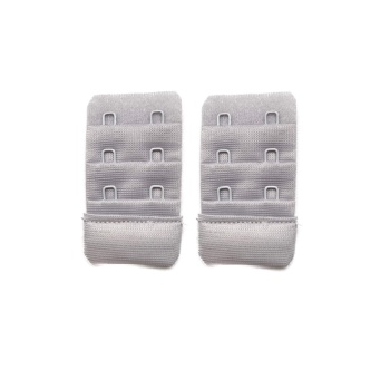 2 Adet Agraf Sütyen Uzatma Kopçası 3 Sıra / 2 Kanca Gri