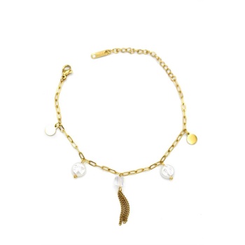 İnci Bileklik - Altın