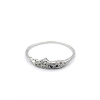 Zirkon Leopar Bilezik - Gümüş