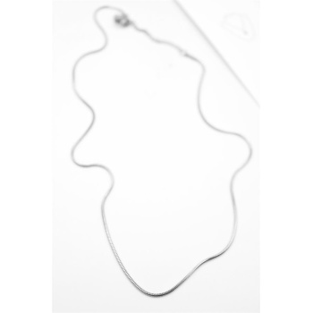 Yılan Zincir Kolye - 46cm - Gümüş