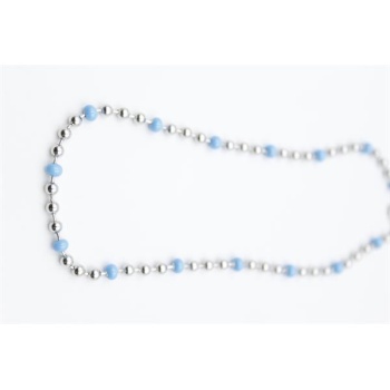 Turkuaz Boncuk Kolye - Gümüş