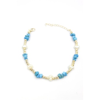 Dorika Taş Halhal - Turkuaz