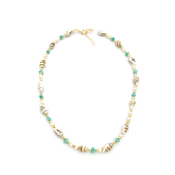 Deniz Kabuğu Kolye - Su Yeşili