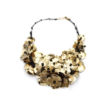 Çoklu Çiçek Kolye - Altın