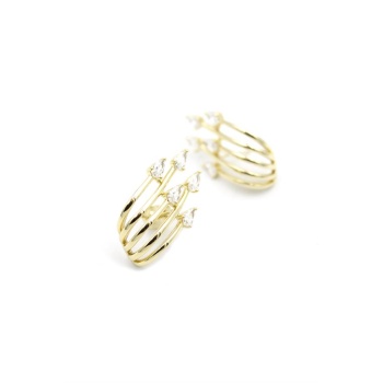 Taşlı Küpe - Altın