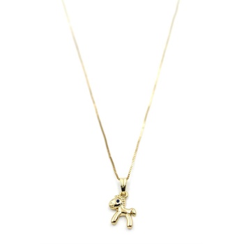 Peluş At Figürü Kolye - Altın