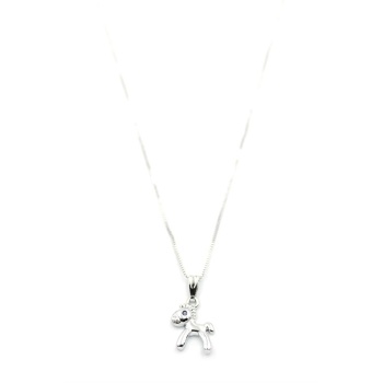 Peluş At Figürü Kolye - Gümüş
