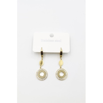 Taşlı Küpe - Altın