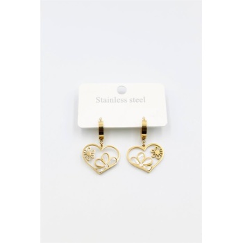 Sedef Çiçek Küpe - Altın