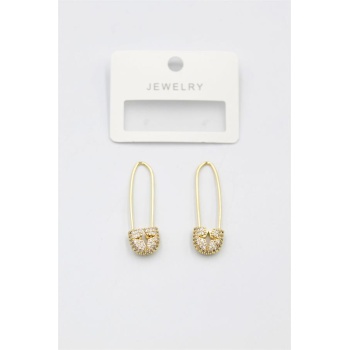 Taşlı Filkete Küpe - Altın