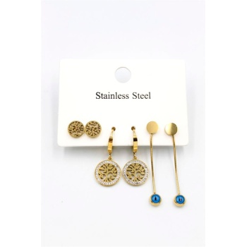 6lı Set Küpe - Altın