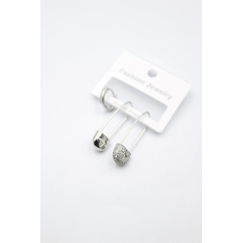 3lü Filkete Küpe - Gümüş