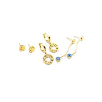 6lı Yonca Küpe - Altın