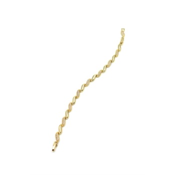 Taşlı VİP Bileklik - Altın