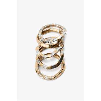 Çoklu Lastkli Bilezik - Altın