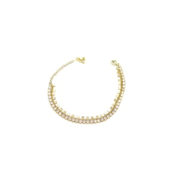 Kalpli Su Yolu Bileklik - Altın