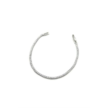 Kare Taşlı Su yolu Bileklik - Gümüş