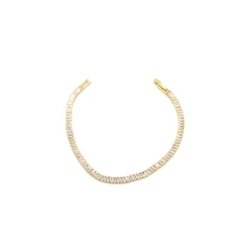 Baget Taşlı Bileklik - Altın