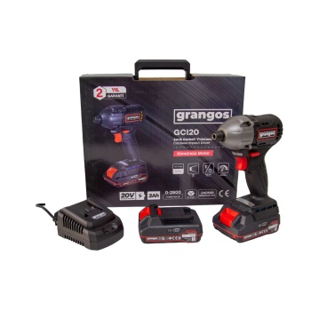 Grangos GCI20-T2 20V 2 Ah Çift Akülü Darbeli Vidalama
