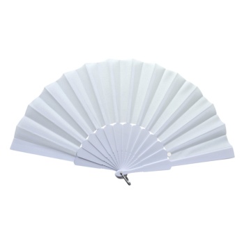 Plastik Düz Kumaş Yelpaze 12 li Beyaz