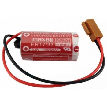 Maxell ER17/33 3.6V 2/3A Size Lithium Pil - Kahverengi Soket