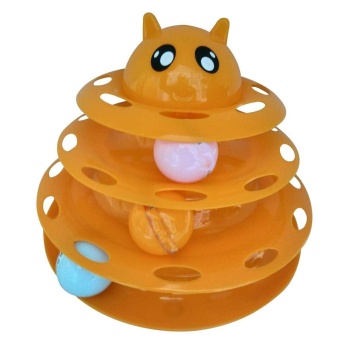 Kedi Başlıklı 3 Katlı Kedi Oyuncağı