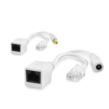 Ip Kamera Poe Set Ethernet Adaptör Güç Kablosu Beyaz HDX1324