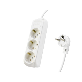 Topraklı Uzatma Kablosu 3 Priz 3 M - Beyaz 9230103