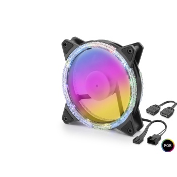 Kasa Fanı Kristal Argb 12 Cm - Siyah ND2663