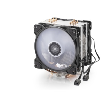 Cpu İşlemci Kule Tipi Soğutucu Çift Fanlı 6 Bakır Borulu - Siyah ND2601