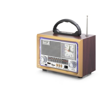 Bluetooth Nostaljik Hoparlör Fm Retro Saatli 20 X 10.2 X 14.5 Cm NS8890BT