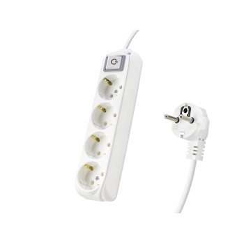 Topraklı Uzatma Kablosu 4 Priz 2 M - Beyaz 9240202
