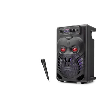 Bluetooth Karaoke Hoparlör Fm 8 Mikrofonlu 34 X 22.7 X 17.6 Cm - Siyah ND2820