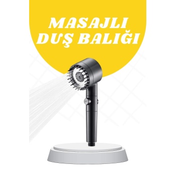 Duş Başlığı Yüksek Basınçlı Masaj Taraklı 3 Kademeli